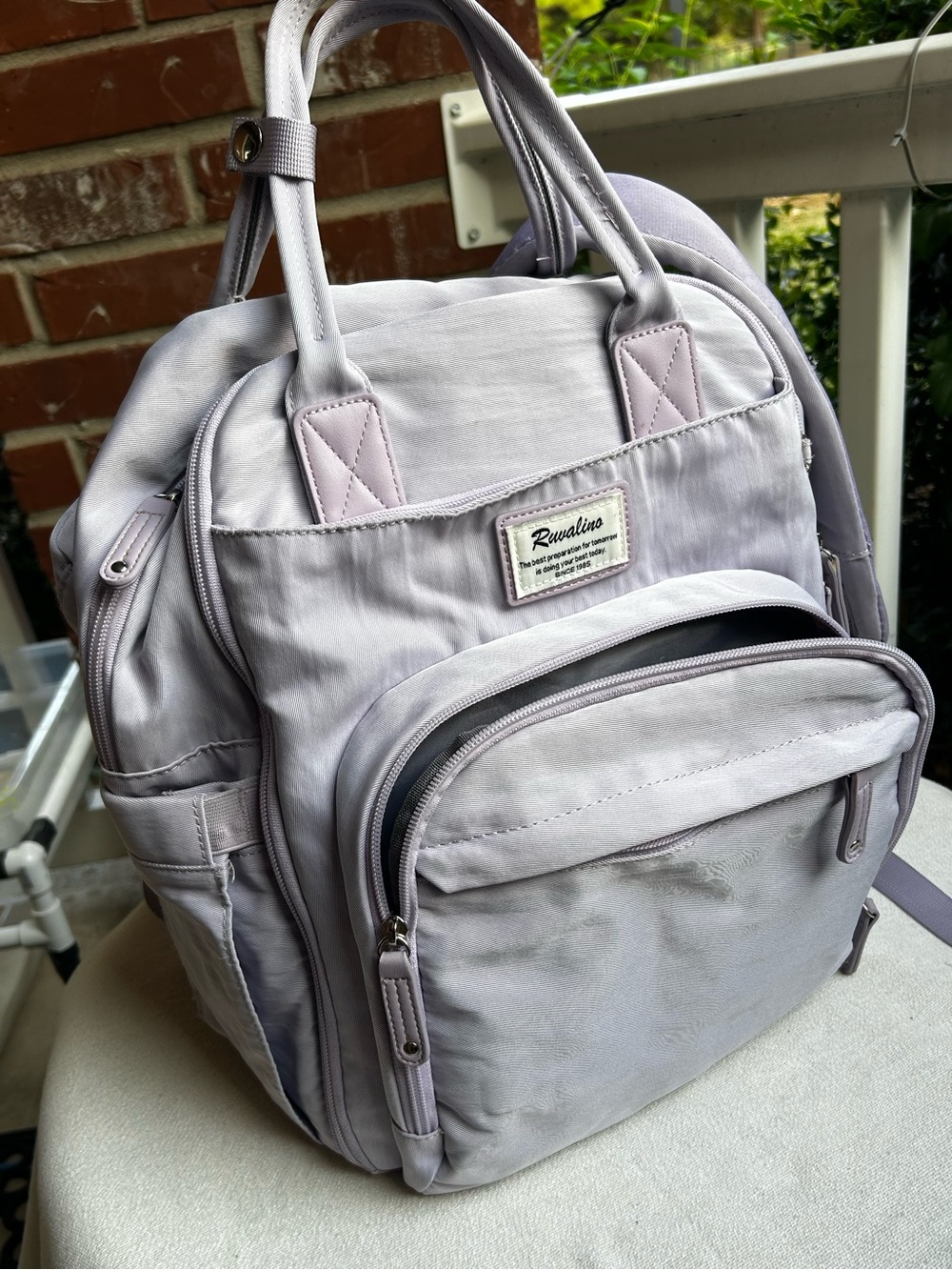 Ruvalino Light Lavender Baby Bag Backpack - Women's Diaper Backpack